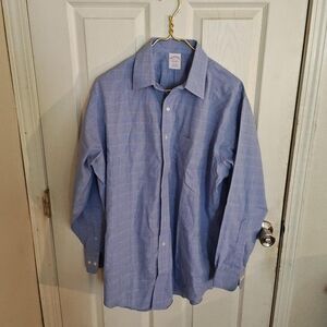 Brooks Brothers Traditional Fit Non Iron Light Blue Button Up Shirt